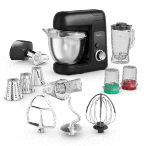 Robot pâtissier MOULINEX Bake Partner  – 1100W – 8 accessoires – 4.6 L – 8 vitesses